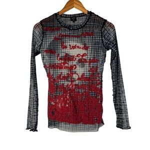 RARE Vintage Jean Paul Gaultier Femme Fall/Winter 2001 Greta Garbo Felt Mesh 40